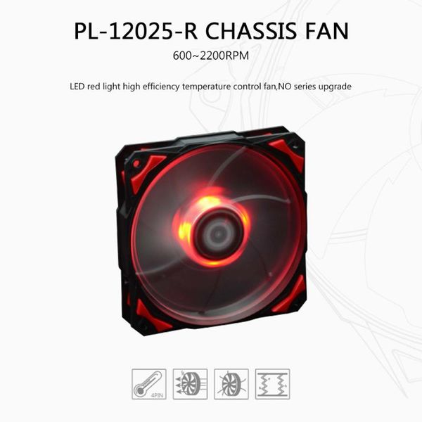 

id-cooling pl-12025 pc fan led 120mm cooling fan with de-vibration rubber silent absorption for cpu cooler lapparts