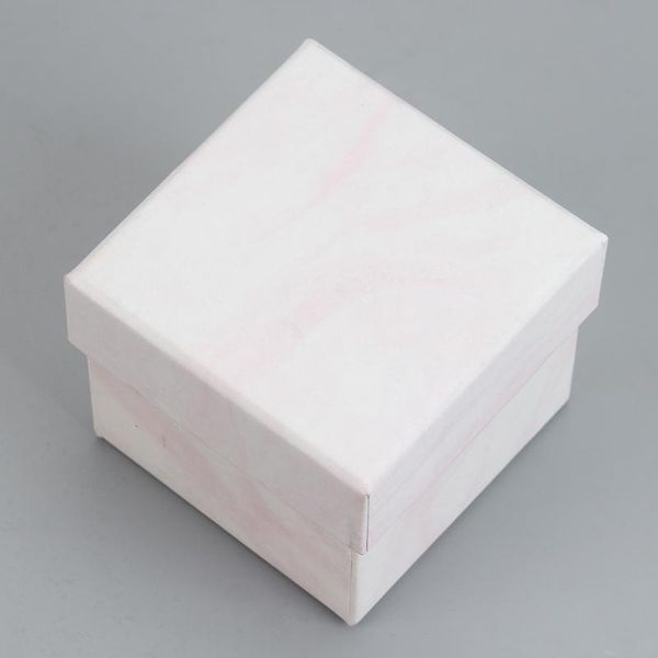 

gift wrap 2pcs/lot paper sponge jewelry boxes square white light pink party girl's birthday package box