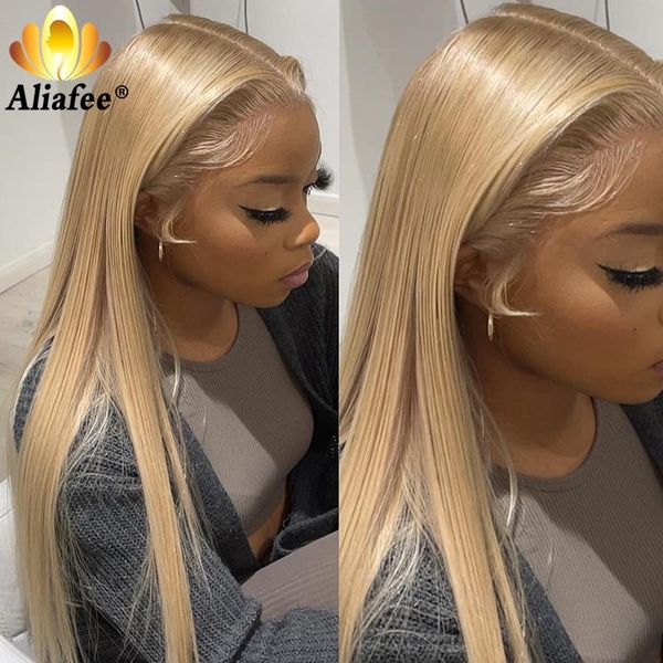 

lace wigs sandy brown honey blonde colored straight hair hd 13x4 front human wig 613 grey 4x4 closure for black women, Black;brown