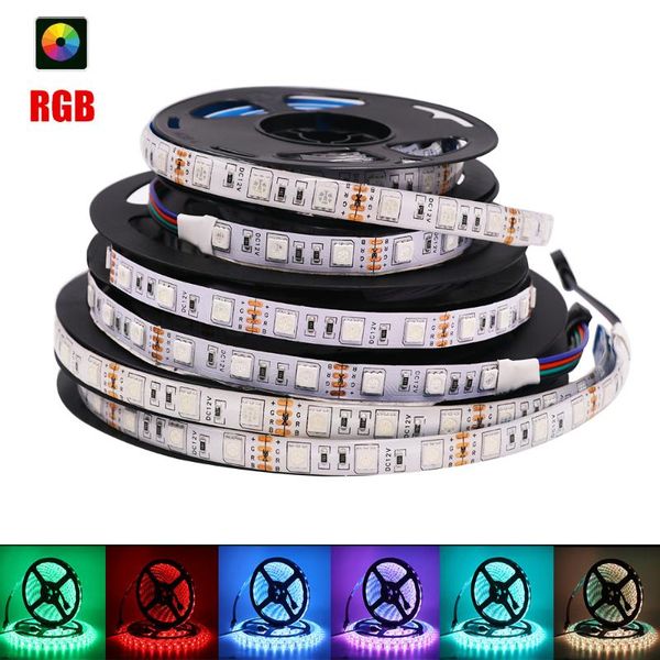 

strips dc12v rgb led strip smd 60leds/m ribbon lights ip21 ip65 waterproof indoor lighting flexible tape light