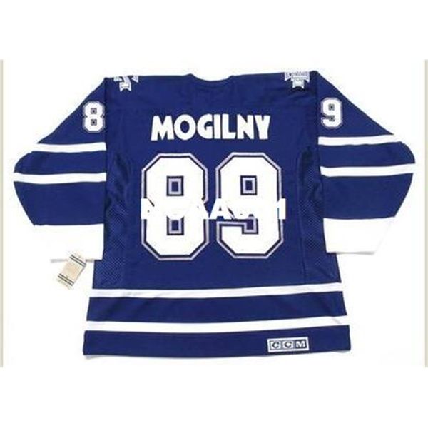 

001s #89 alexander mogilny toronto maple leafs 2002 ccm vintage home hockey jersey or custom any name or number retro jersey, Black