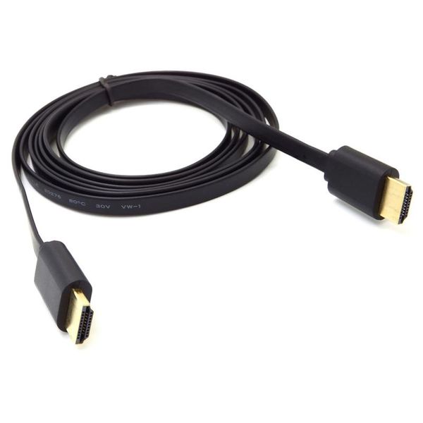 

audio cables & connectors cable for flat braided shielding gold plated plug cord x-box dvd player hdtv projector