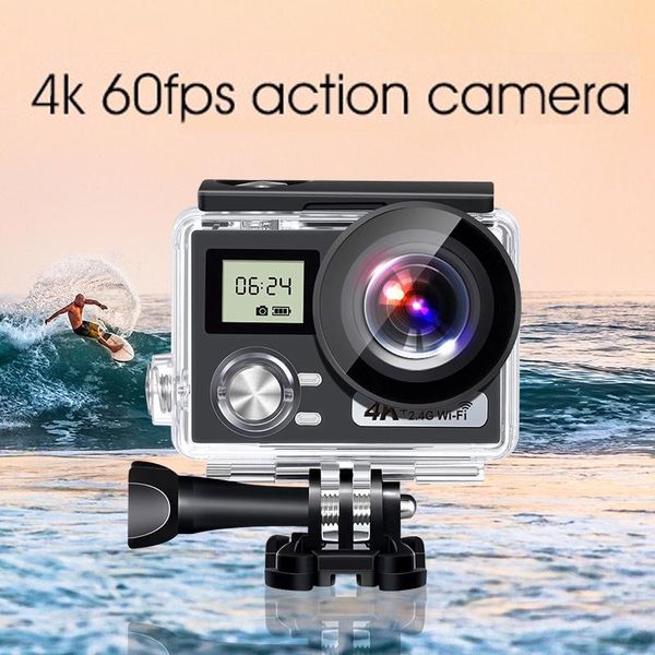 

action camera 4k hd anti-shake 30m underwater waterproof ultra-thin wifi camera with accessories kit