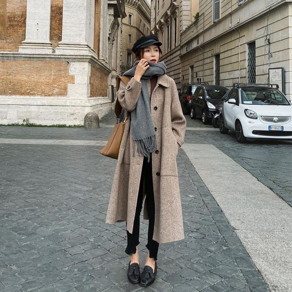 

women's wool & blends 2021 winter jacket with cotton herringbone pattern, Black