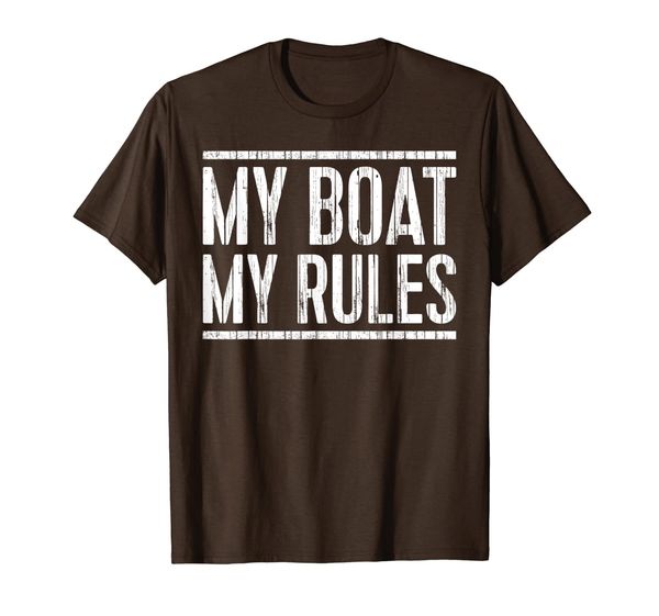 

my boat my rules t-shirt captain gift shirt t-shirt, White;black