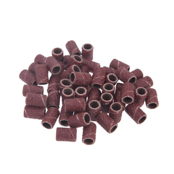

100 pcs nail art sanding bands for manicure pedicure nail drill machine grinding sand nail art tool 80# 120# 180# optional size
