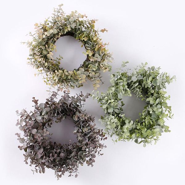 

decorative flowers & wreaths artificial flower wreath real touch fake garland plants foliage rattan ivy wall wedding decoration