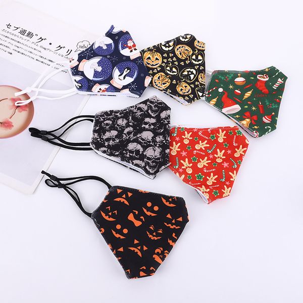

christmas halloween pumpkin skull head chintz mask filter insert fashion