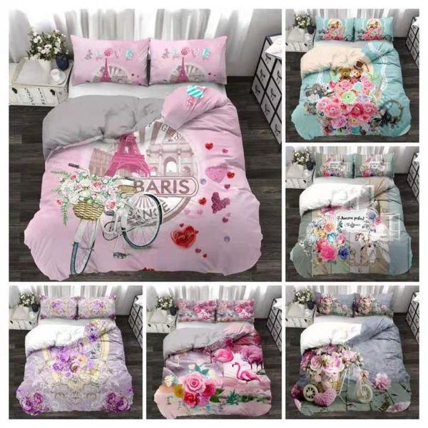 

bedding sets garden flower set quilt cover 3d digital printing large fashion design