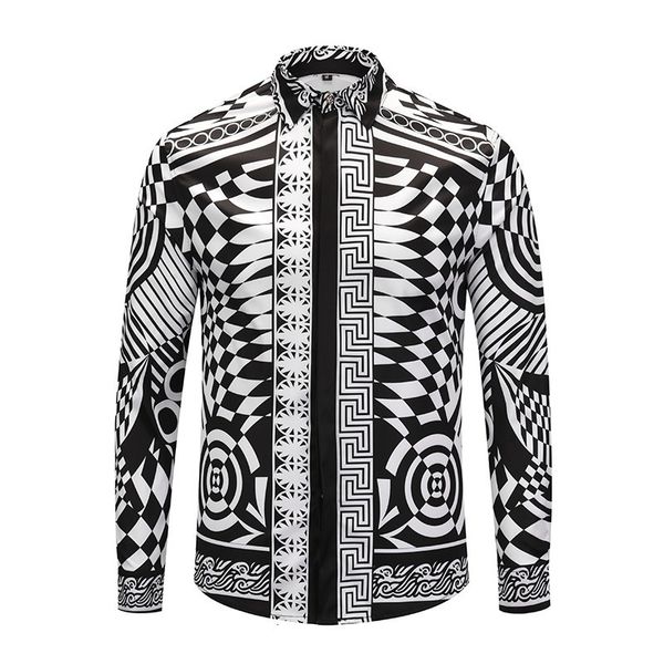 

new luxury men long sleeve cotton casual shirts designer 3d slim fit fashion england shirts xmh90085, White;black