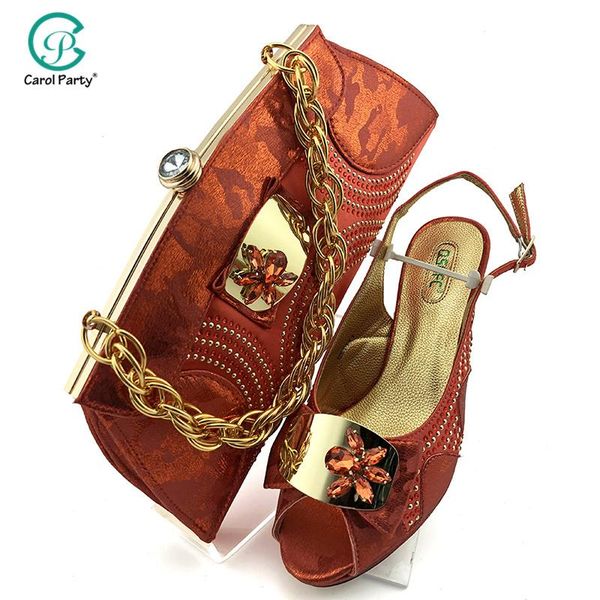 

dress shoes 2021 summer special arrivals coral matching and bag set in heels for party, Black