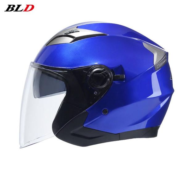 

motorcycle helmets 2021 bld latest helmet double lens open face men women four seasons mask half casco