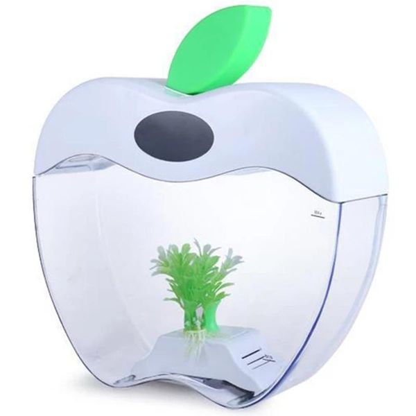 

aquariums usb aquarium with led night light lcd display screen and clock fish tank personalise bowl