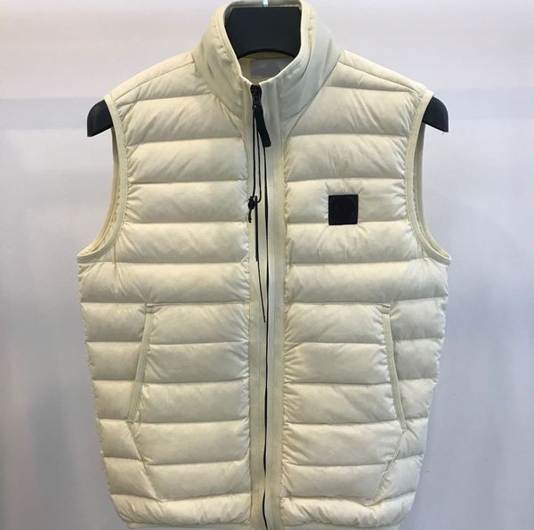 

toney vests mens and women's no hat sleeveless jacket island cotton-padded autumn winter casual coats stone male waistcoat bodywarmer d, Black;white