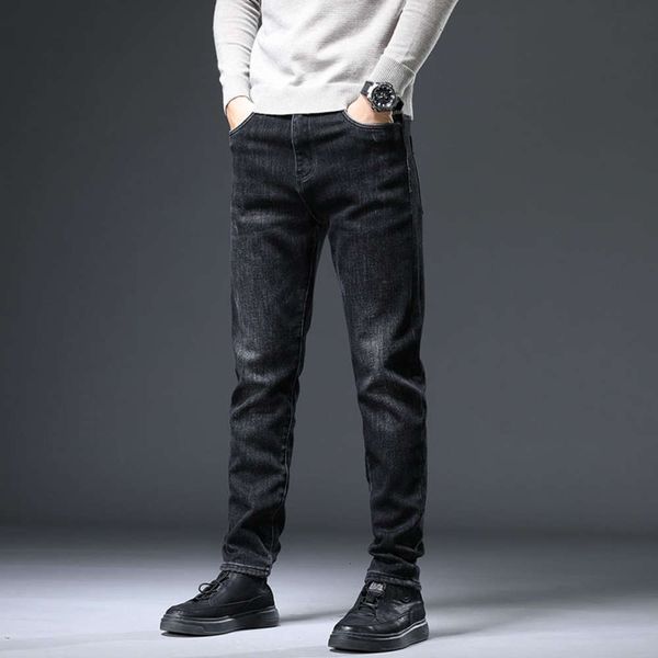 

jeans autumn new slim leggings korean youth fashion versatile casual men's pants, Blue