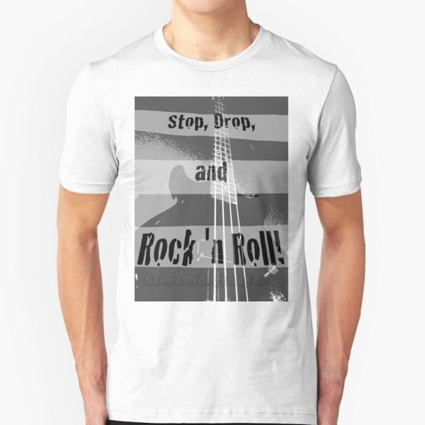 

men's t-shirts sdrop n rock funny printed men t shirt summer style hip hop casual rock fun guitar metal messy roll, White;black