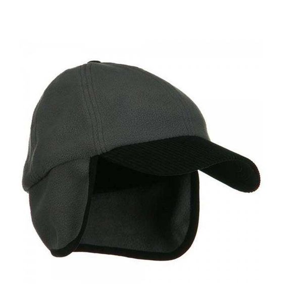 

2021 running fleece hat men's winter korean version ear protection cold proof thickened sports warm hat polar fleece duck tongue, Blue;gray