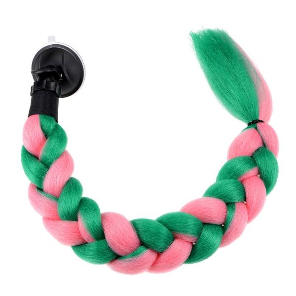 

motorcycle helmets helmet braids ramp twist with sucker 23 colors 54-60cm length woman wig dual pigtail ponytail for