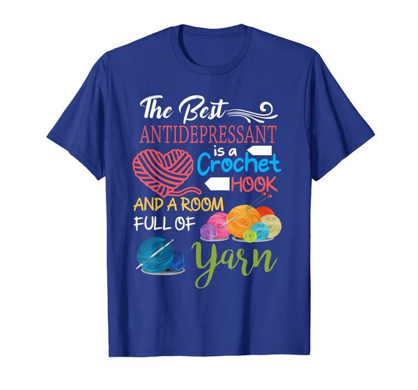 

the antidepressant is a crochet tshirt funny crochet, White;black