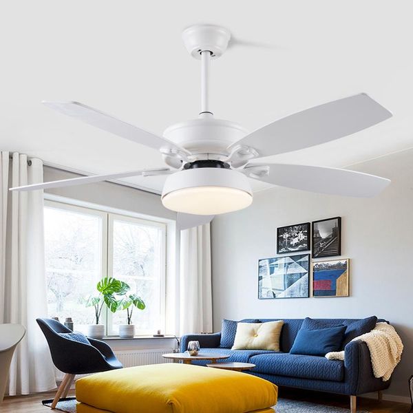 

modern white led vintage inverter ceiling fan lights home decor simple fan lighting dining living room 220v industrial light