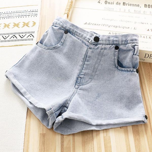

shorts 2021summer baby girls denim hight waist, Black