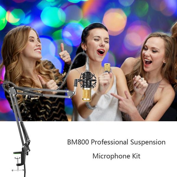 

bm800 professional microphone suspension microphone kit studio streaming live broadcasting recording condenser set