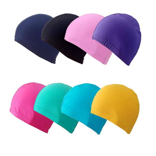 

swimming caps high elastic men's and women's style hair protection products swimsuit bonnet sports cap soft thin