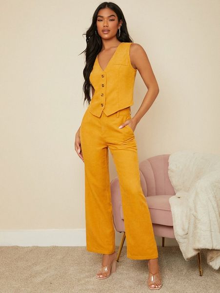 

solid zip up cord flare leg pants f3fy#, Black;white