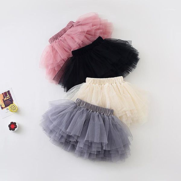 

skirts autumn baby girls fashion tiered cake mesh 0-5 years cute girl 4 colors bubble skirt11, Blue