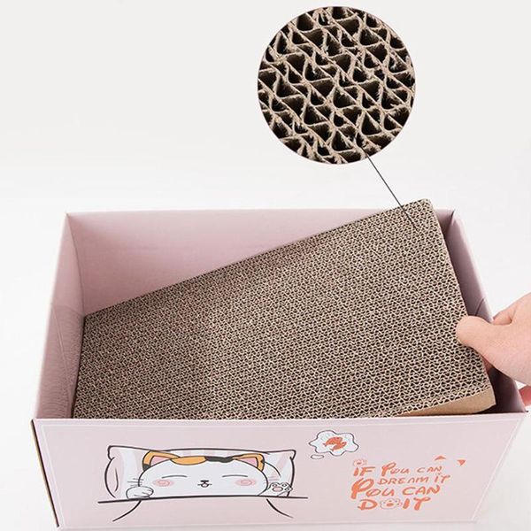 

cat beds & furniture dishykooker scratching box grinding scratcher toy nest corrugated paper pad bed mat