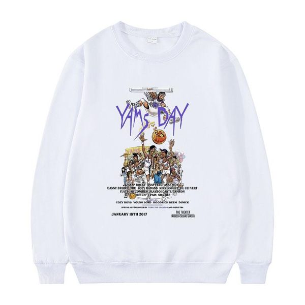 

men's hoodies & sweatshirts yams day character sweatshirt basketball clothes anime cartoons streetwear men pullover fashion creativit, Black