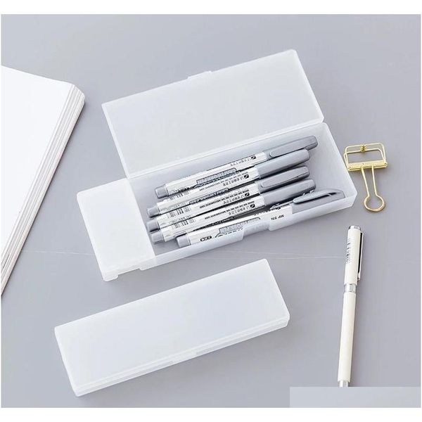 

cute kawaii transparent pp plastic pencil case lovely pen box for kids gift office school st jllryc bdetrade
