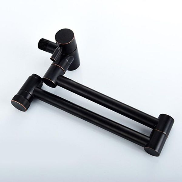 

copper wall-mounted folding faucet kitchen sink faucet single cold collapsible universal rotating