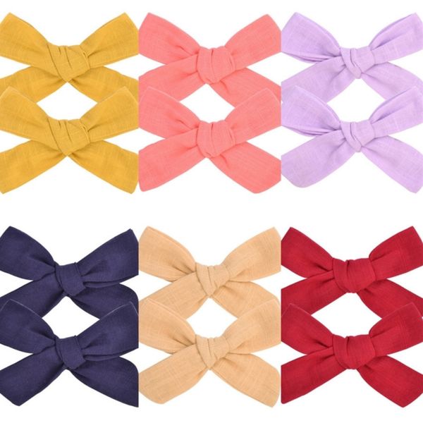 

cute girls bowknot hairpins kids baby hair bows hair clips candy color hair accessories children barrettes headdress supplies g22403, Slivery;white