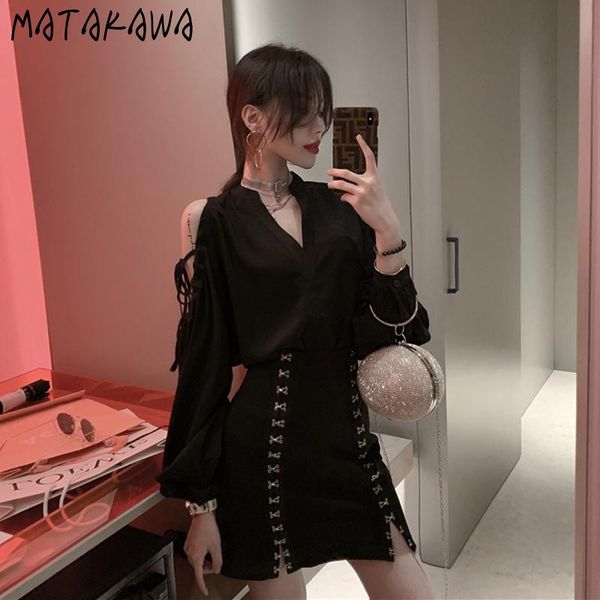

matakawa new high waist bodycon skirts womens ins split skirt above knee, mini woman skirts office lady faldas mujer moda, Black