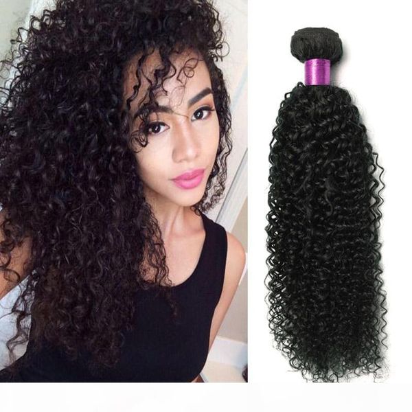 

brazilian kinky curly human hair 3pcs lot brazilian human hair weaves wavy kinky curly hair extensions 8a remy brazilina curly wefts, Black