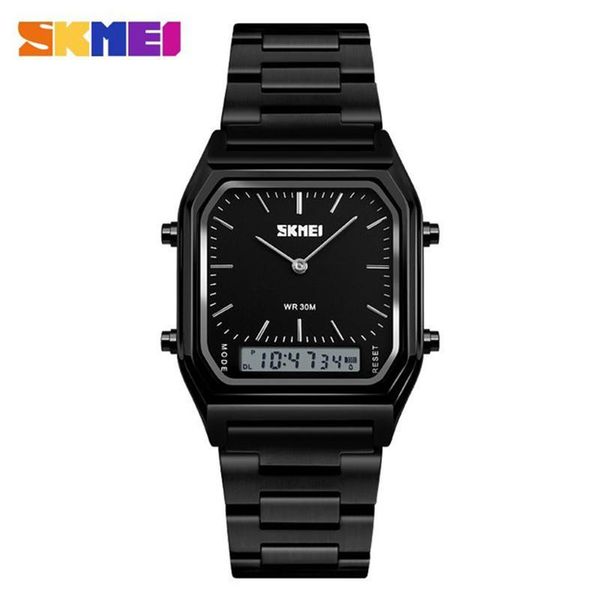 

SKMEI Brand Outdoor Sport Watch Men 50m Waterproof Digital Quartz Dual Time Sports Watches Climbing Clock reloj hombre, Slivery;brown