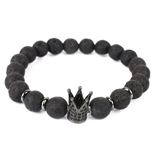 

70% off accessories micro black zircon crown bracelet creative volcanic rock