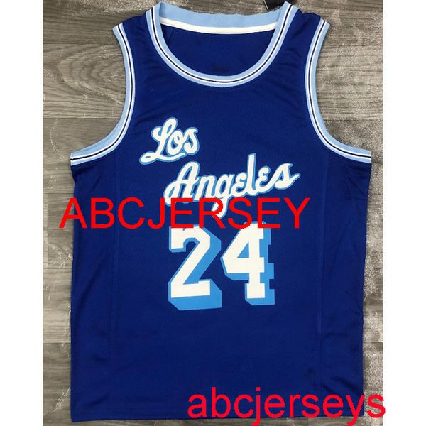 

men's 24# bryant 2021 retro blue basketball jersey s,m,l,xl, vest, Black
