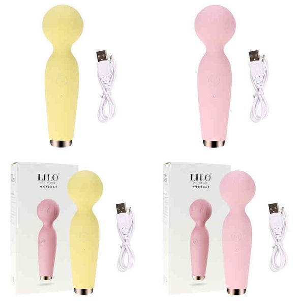 Nxy Vibrators AV Vibrator Dildo Magic Wand USB Зарядка клитор Стимулятор G Spot Massager Вибрирующая игрушка для пара веселья Секс-игрушки Женщина 220110