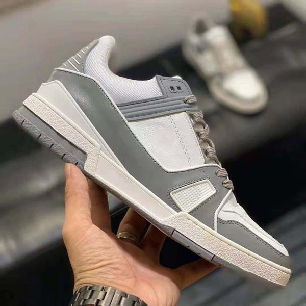 

fashion quality designer shoes woman real leather handmade multicolor gradient technical sneakers men women shoes trainers dq01 037, Black