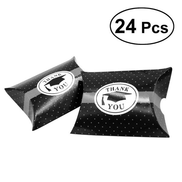 

gift wrap 24pcs treat paper candy cardboard boxes european round doctoral pattern pillow box for graduation ceremony