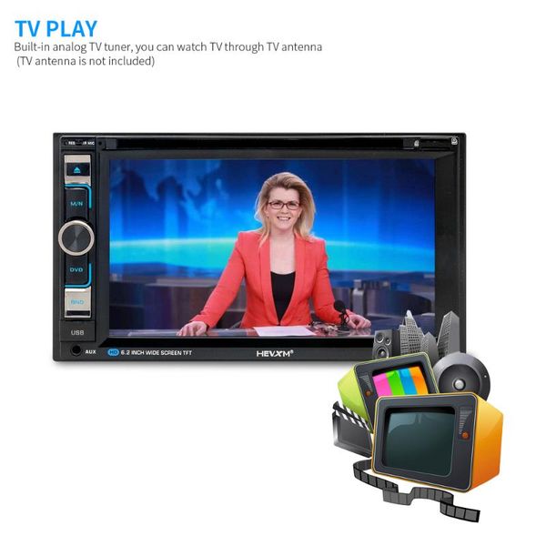 

car video 2 din 6.2 inch touch screen mp4 mp5 players,car auto automagnitol dvd player audio radio fm bluetooth gps navigation
