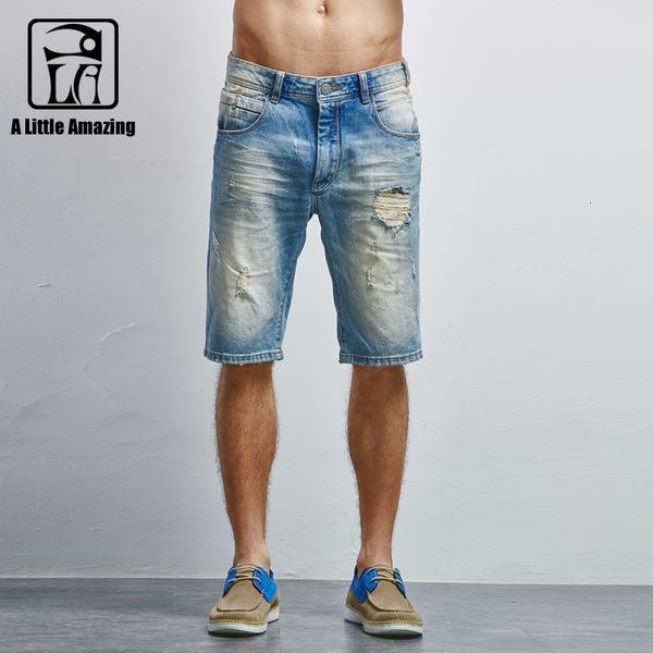 

2021 new summer brand denim casual shorts trousers mens slim straight hole short jeans men cotton baixo hled, White;black