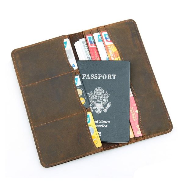 

wallets passport bags license air ticket cover protective sleeve cow leather men purse / wallet genuine, Red;black