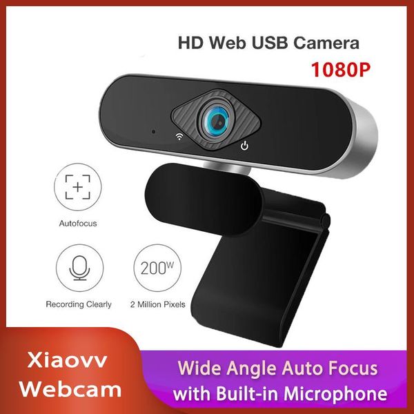 

webcams xiaovv 1080p usb webcam camera ultra wide angle auto focus with built-in microphone for lappc online teaching