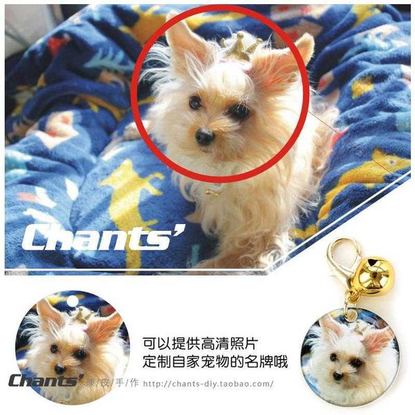 

factory chenpijia id pet lettering, anti losing tag, teddy dog bell, location tag