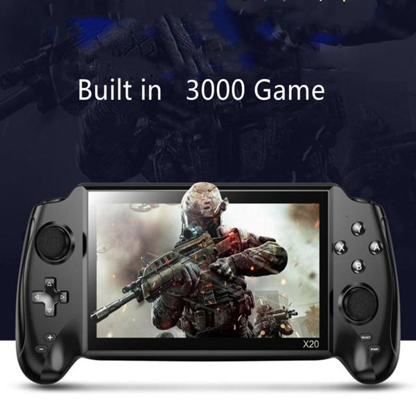

portable game players coolbaby x20 handheld console 7 inch retro joystick support tf double player video output for kid's