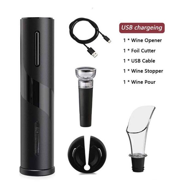 

2021 new electrical bottle refillable cutter automatic corkscrew set ser for red wine kitchen can opener tool tyqz