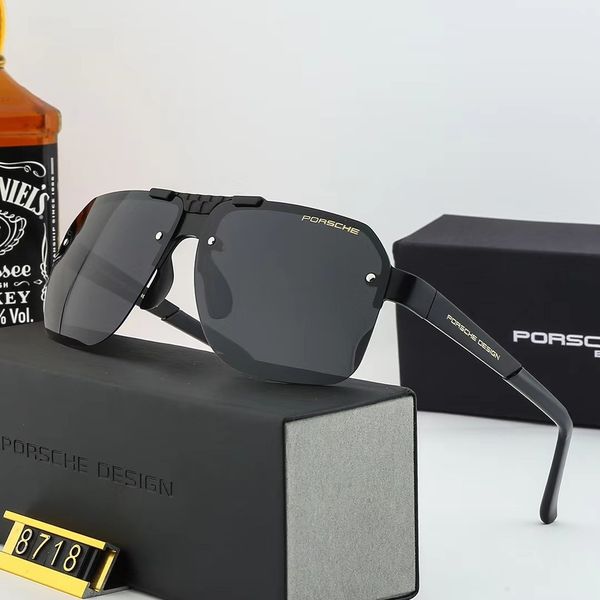 

designer 2021 new men's metal polarized fashion versatile frameless driving square sunglasses, White;black